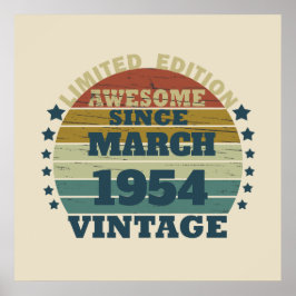 Personlig sjuttio vintage 70-årsdag poster