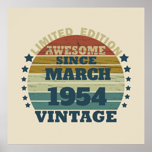 Personlig sjuttio vintage 70-årsdag  poster (Framsidan)