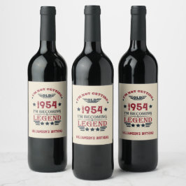 Personlig sjuttio vintage 70-årsfest vinflaska etikett