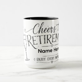 Personlig 'Skål för pensionen' Champagne-mugg Mugg