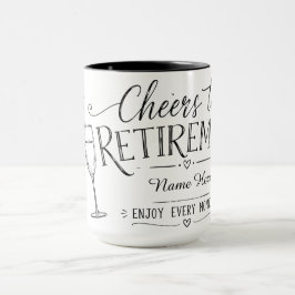 Personlig 'Skål för pensionen' champagne-mugg Mugg