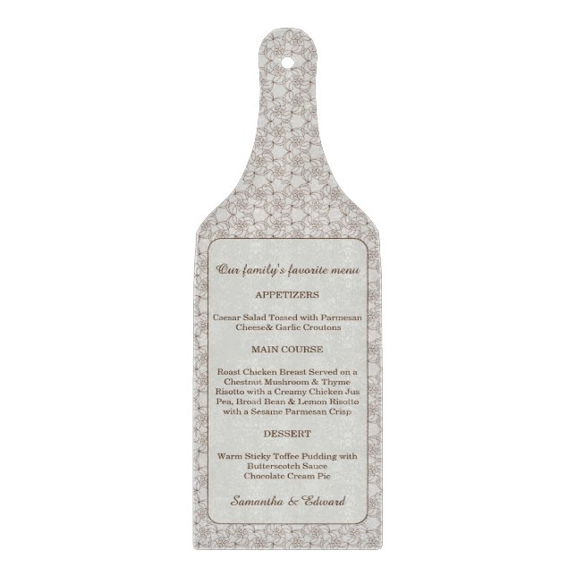 Personlig skärbräda-utsmyckning (Framsidan)