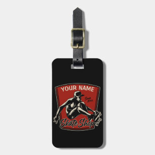 Personlig Skate Shop Grab Trick Skateboarding Bagagebricka