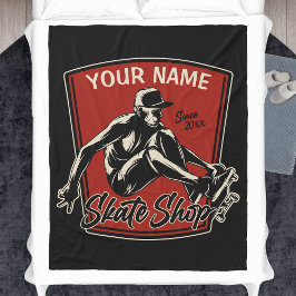 Personlig Skate Shop Grab Trick Skateboarding Fleecefilt