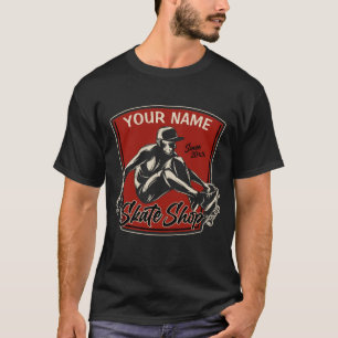 Personlig Skate Shop Grab Trick Skateboarding T Shirt