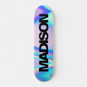 Personlig Skateboard Namn Black HoloGraph
