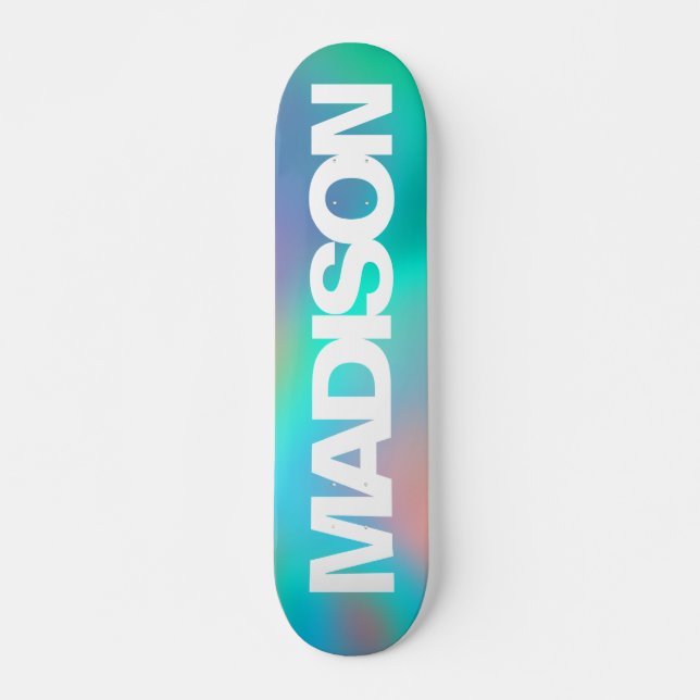 Personlig Skateboard Namn HoloGraph Unicorn (Framsida)