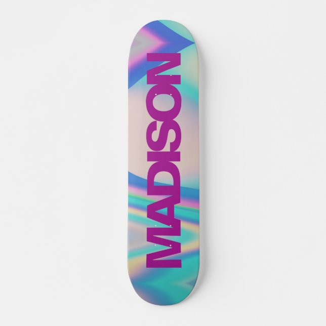 Personlig Skateboard Namn Retro 90 Vaporwave (Framsida)