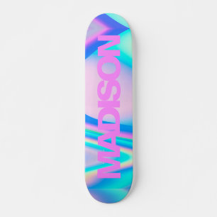 Personlig Skateboard Namn Rosa Girly Modern