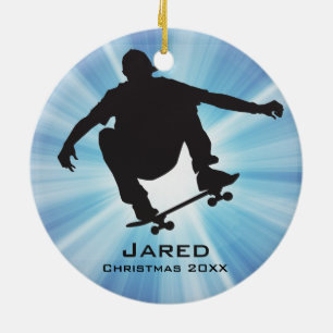 Personlig Skateboarding Ornament