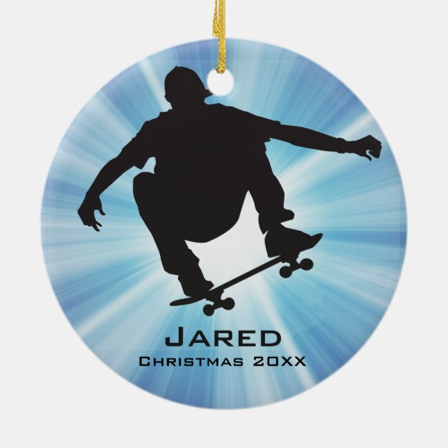 Personlig Skateboarding Ornament (Baksidan)
