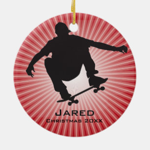 Personlig Skateboarding Ornament