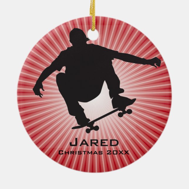 Personlig Skateboarding Ornament (Baksidan)
