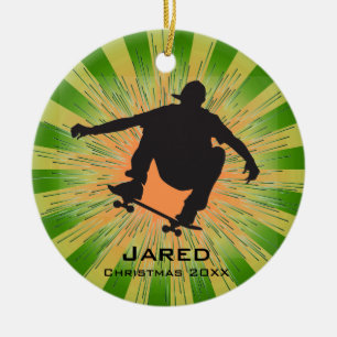 Personlig Skateboarding Ornament