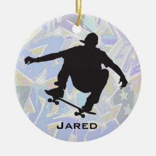 Personlig Skateboarding Ornament