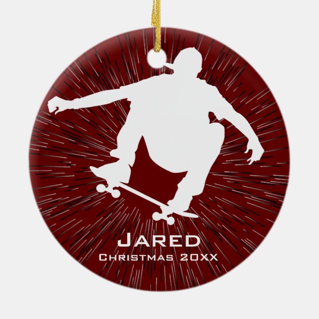 Personlig Skateboarding Ornament (Baksidan)