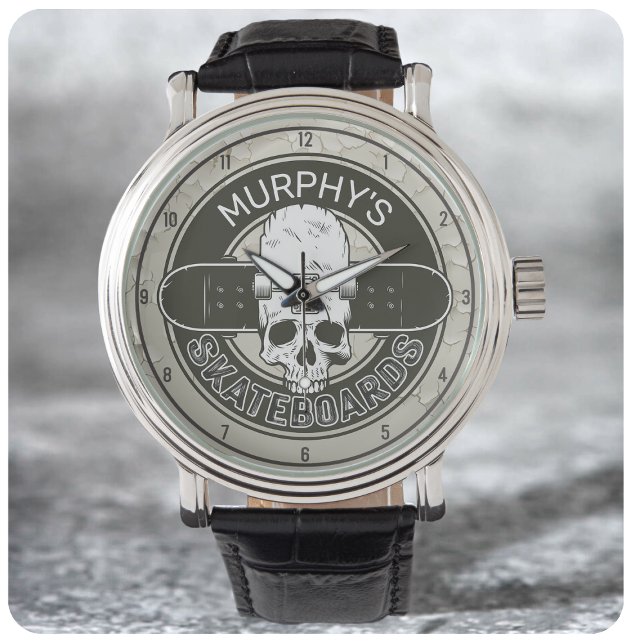Personlig Skater Skall Skateboarding Skate Skate S Armbandsur (Skapare uppladdad)