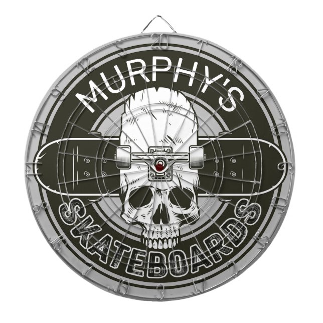 Personlig Skater Skall Skateboarding Skate Skate S Darttavla (Framsidan)