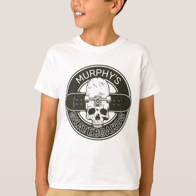 Personlig Skater Skall Skateboarding Skate Skate S T Shirt (Framsida)