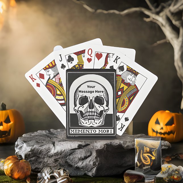 Personlig Skeleton Birthday Halloween fest Casinokort (Skapare uppladdad)