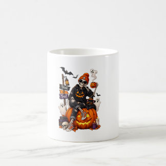 Personlig Skelett Halloween Håll dig spöklik Kaffemugg