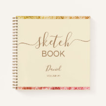 Personlig Sketchbook Eleganten Namn