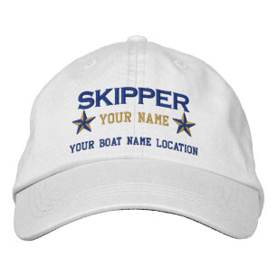 Personlig Skipper Stars Boll Cap Embroidery Broderad Keps