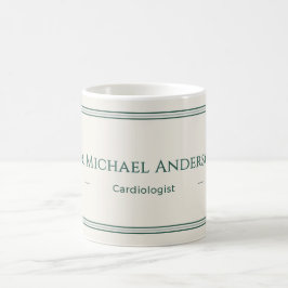 Personlig skoggrön namn elegant mugg