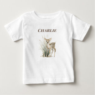 Personlig Skogslevande Hjort Bebis T Shirt