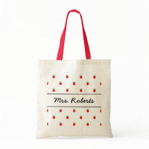 Personlig skollärare i påsen | röda äpplen