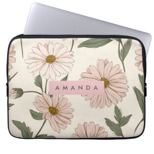 Personlig skör rosekad illustration laptop fodral