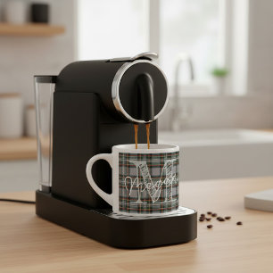 Personlig skotsk Plaid Kaffe Mini Mugg Espressomugg