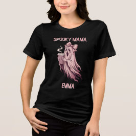 Personlig Skräckmamma Coquette Kaffe Spöke T Shirt