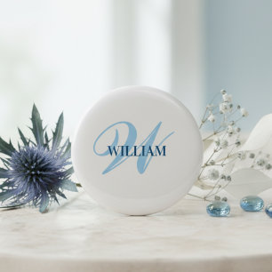 Personlig skräddarsydd present med monogram knapp