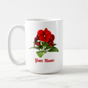Personlig skräddarsydd stjärnviol älskare blomma kaffemugg
