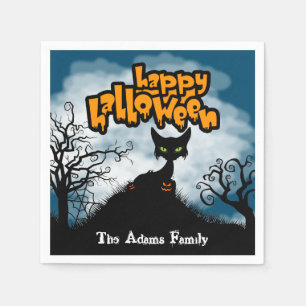 Personlig skrämmande glad Halloween-fest Pappersservett