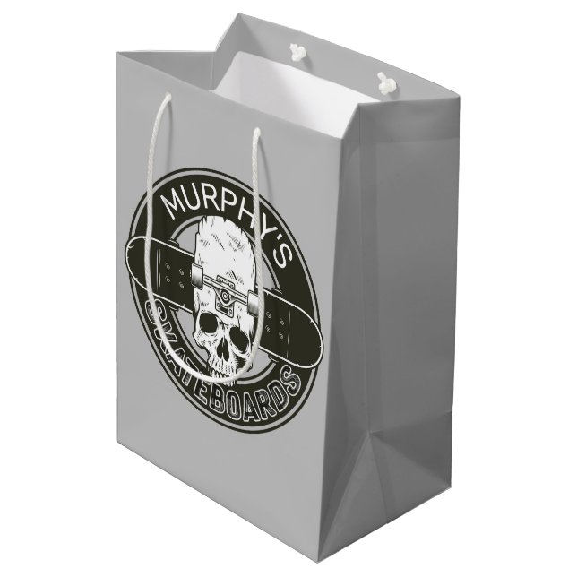 Personlig Skridskoåkare NAMN Dödskalle Skateboard  (Baksidan Vinklad)