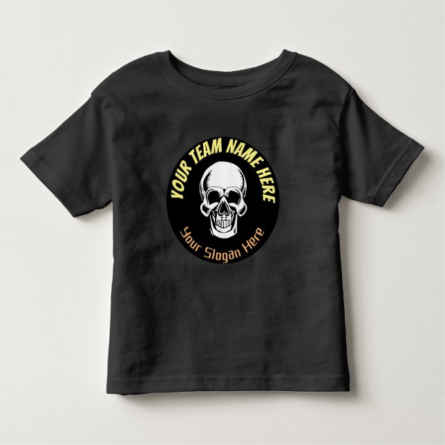 Personlig Skull Logotyp e-Sport Team Sign T-Shirt (Framsida)