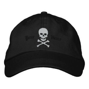 Personlig Skull och korsben Broiderat Sockel Broderad Keps