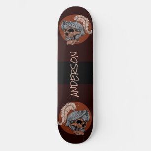 Personlig Skull Warriors Mini Skateboard Bräda 18,5 Cm