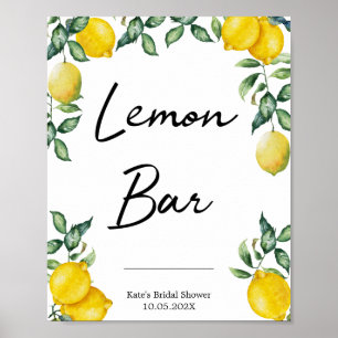 Personlig skylt med citroner för Lemon Bar