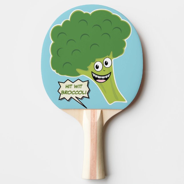 Personlig Slå Wit Broccoli Pingisracket (Framsidan)