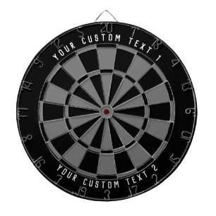 Personlig Sleek Black & Grått Darttavla