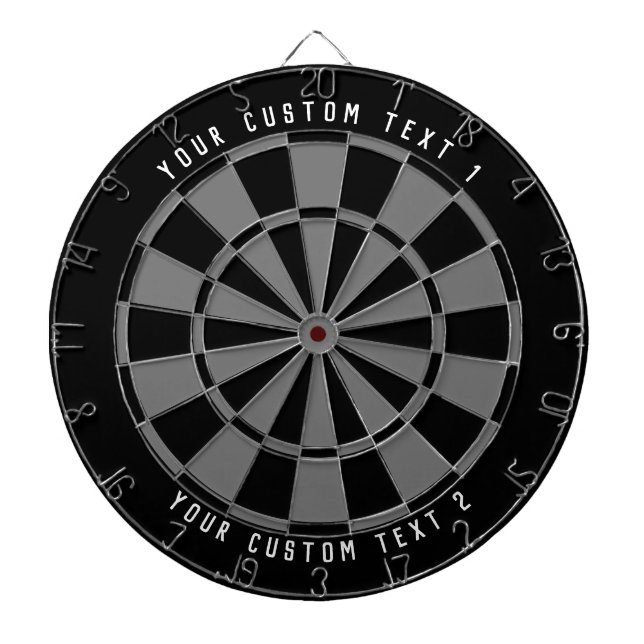 Personlig Sleek Black & Grått Darttavla (Framsidan)