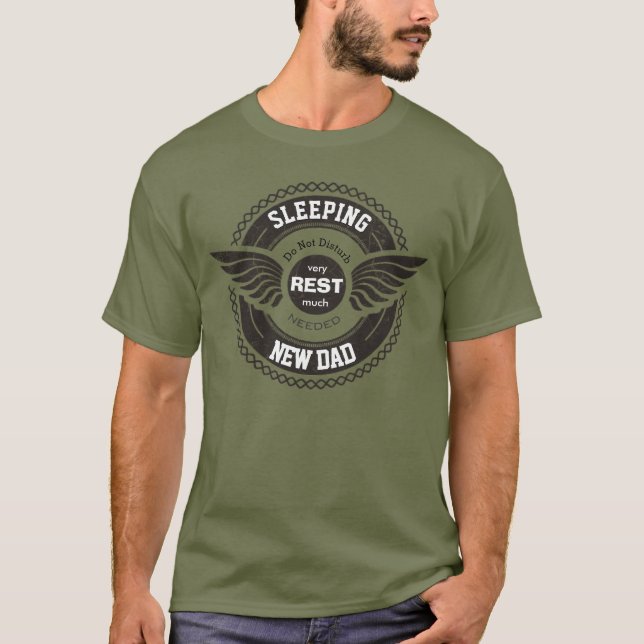 Personlig SLEEPTERA ny pappa T-shirt (Framsida)