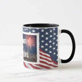 Personlig slitna amerikanska flaggan mugg