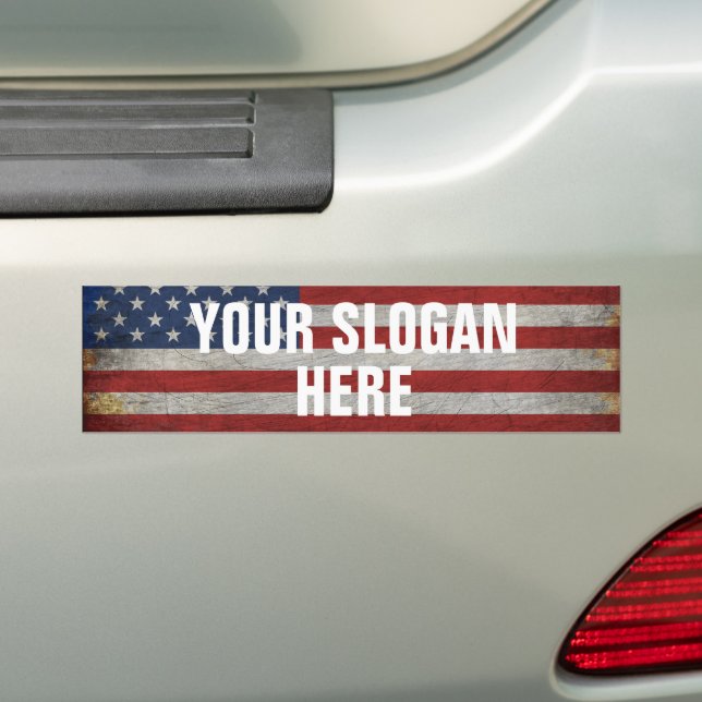 PERSONLIG SLOGAN LAND SAYING CUSTOMIZED FLAGGA BILDEKAL (På Bil)
