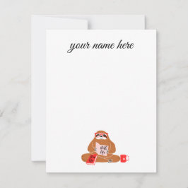 Personlig Sloth Notecards Anteckningskort