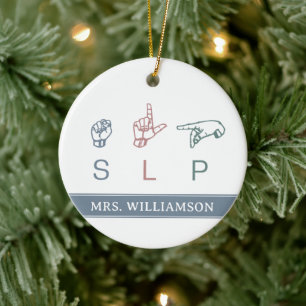 Personlig SLP Tal Pathologist-uppskattning Julgransprydnad Keramik