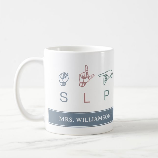 Personlig SLP Tal Pathologist-uppskattning Kaffemugg (Vänster)